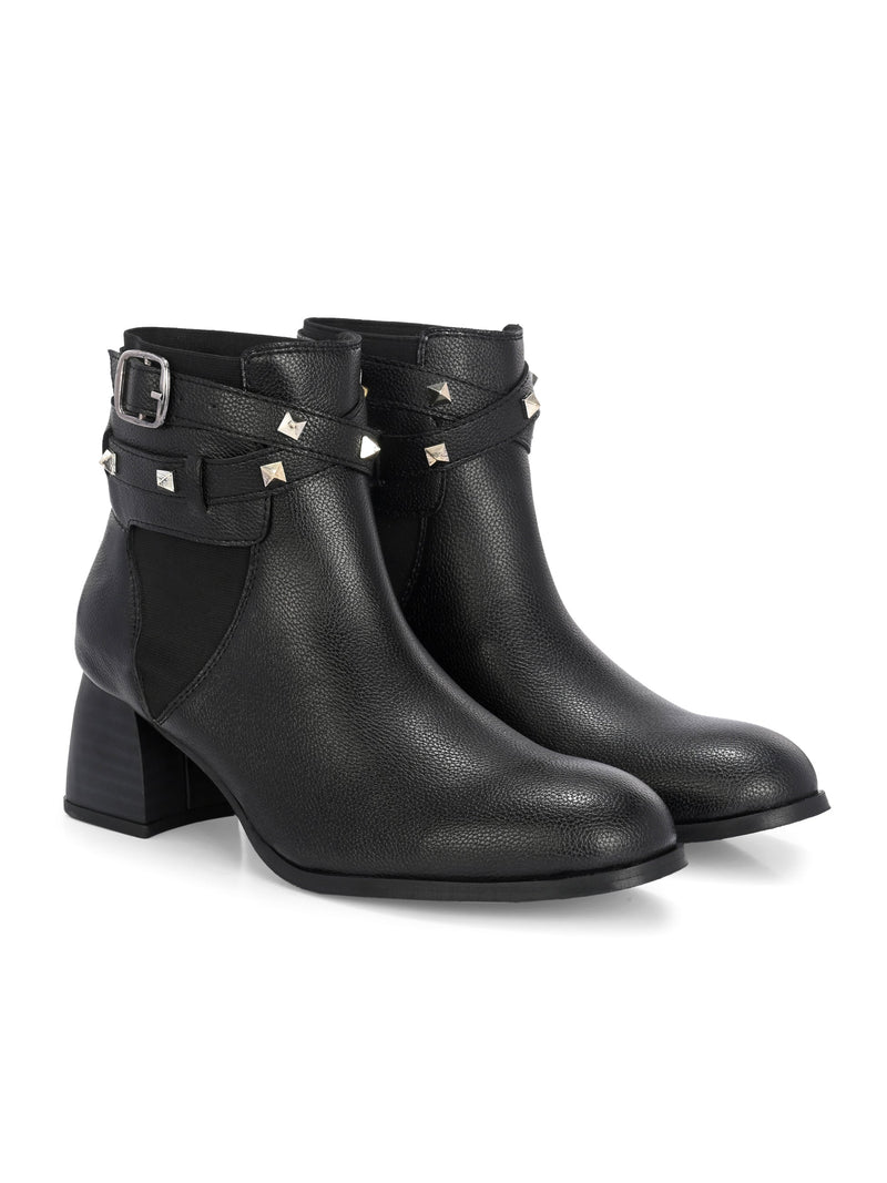 EL PASO Women Faux Leather Casual Slip On Boots-7