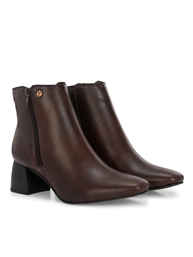 EL PASO Women Suede Faux Leather Casual Chelsea Boots-14