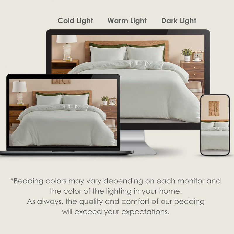 Fort Mellow - Solid Duvet Cover (Light Grey)-7