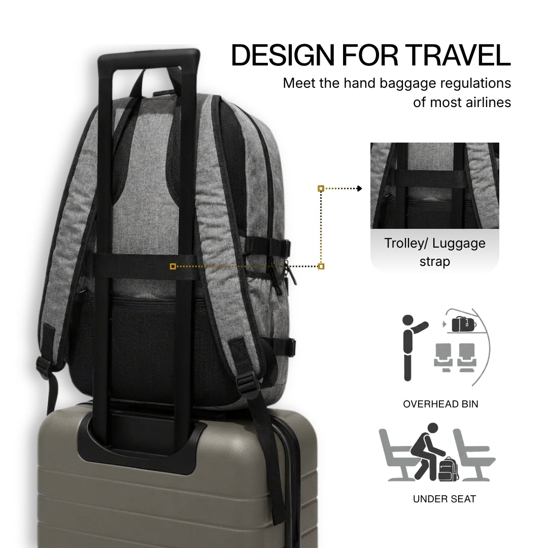 Hustle grey backpack-7