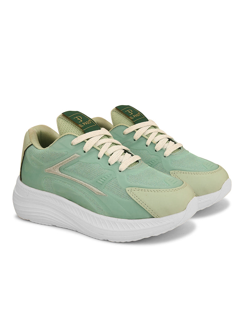Women Solid Round Toe Lightweight Sneakers-17