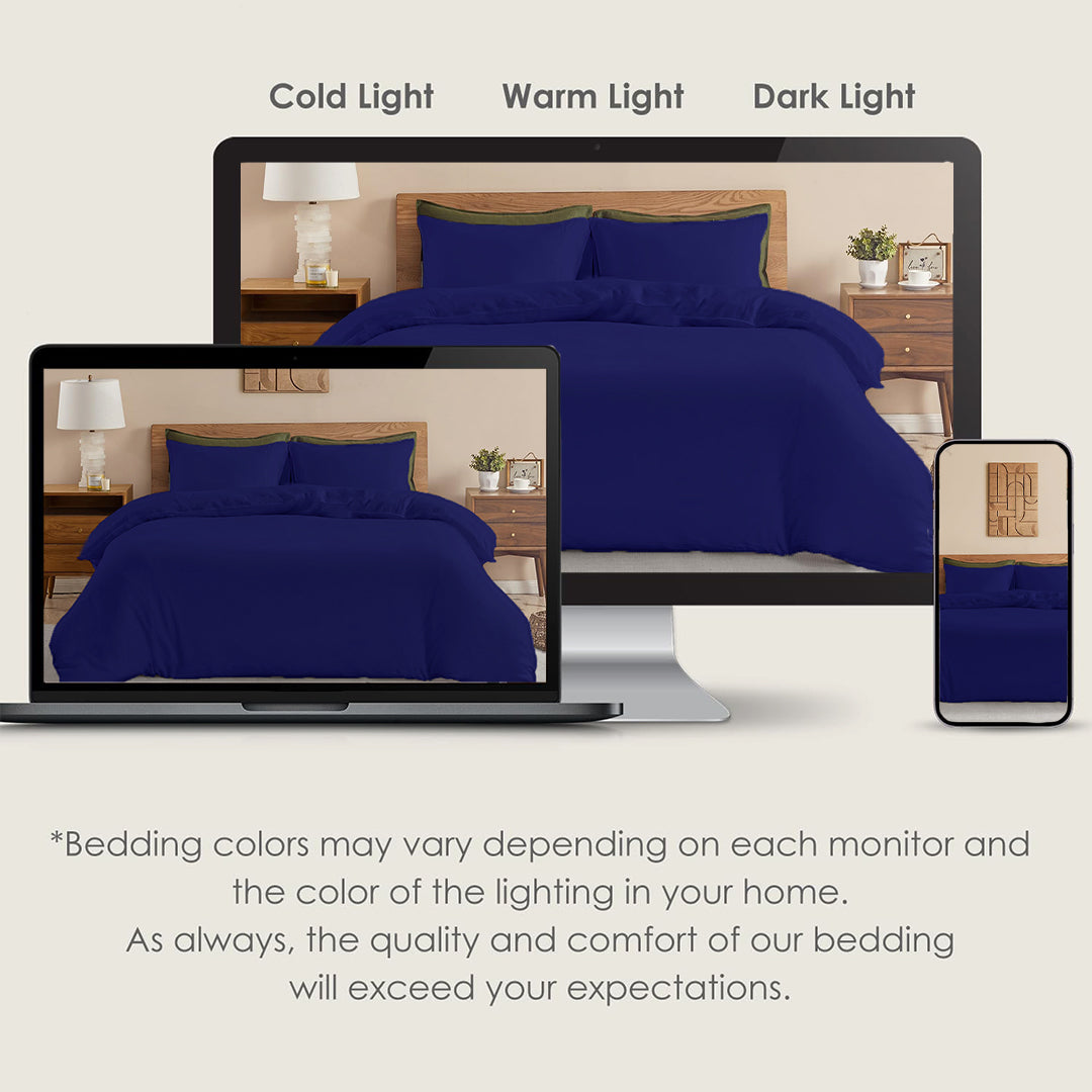 Fort Mellow - Solid Duvet Cover (Navy Blue)-7