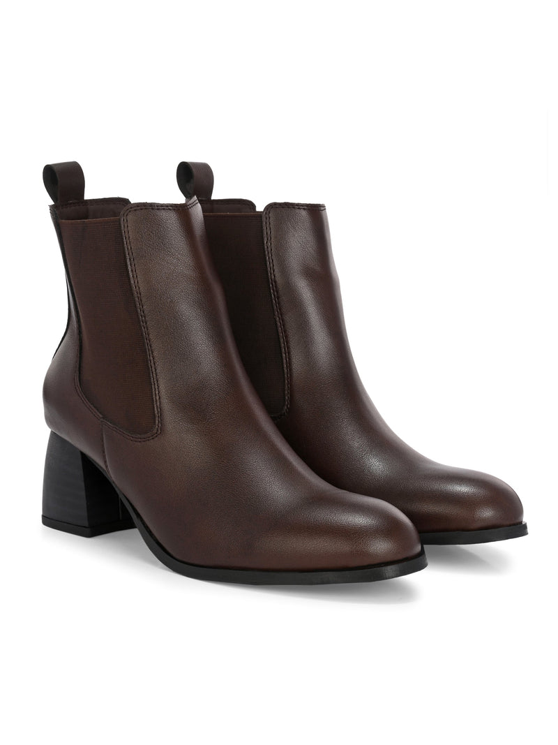 EL PASO Women Faux Leather Casual Slip On Boots-14