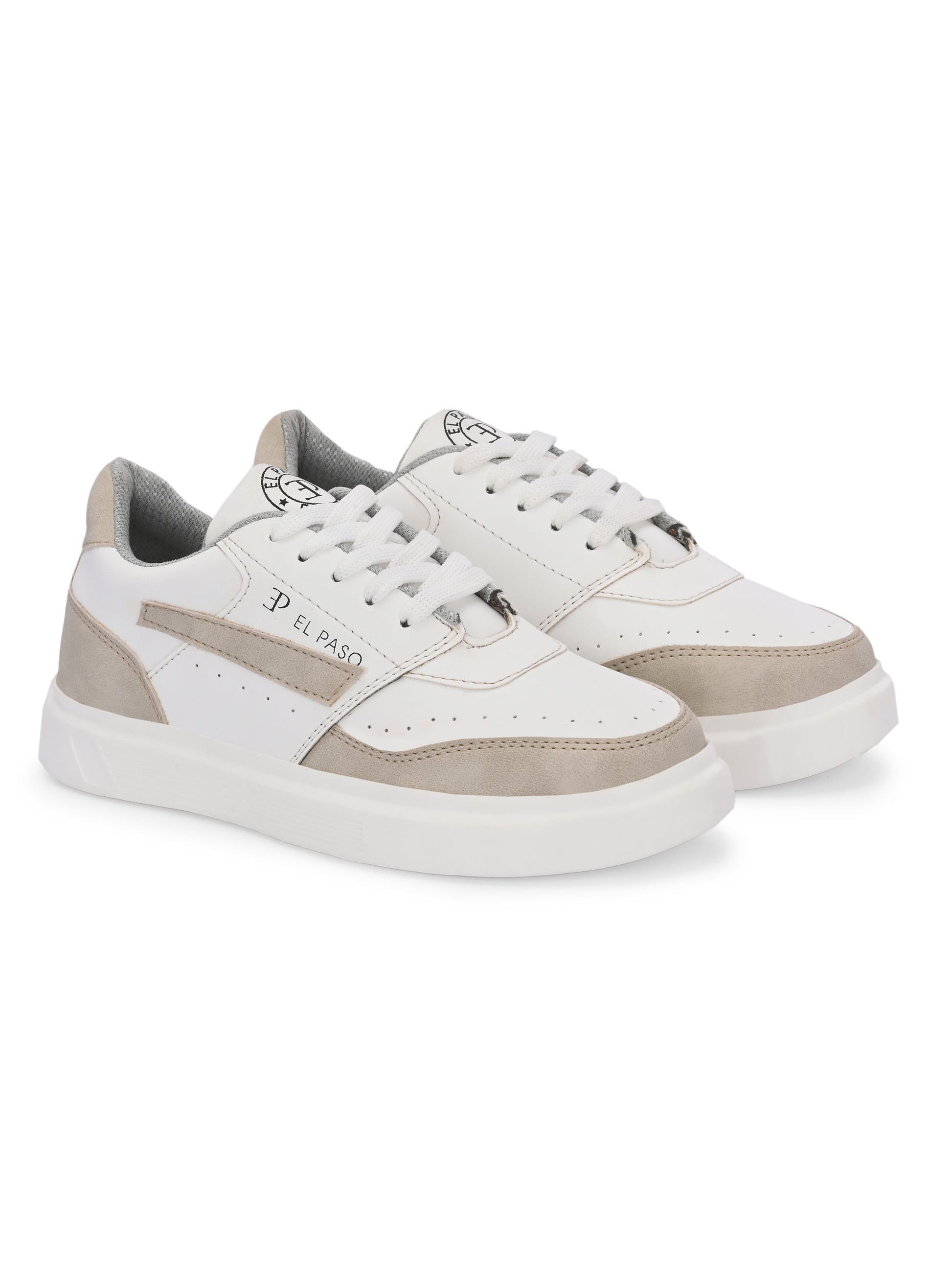 EL PASO Faux Leather Casual Lace Up Sneakers For Women-7