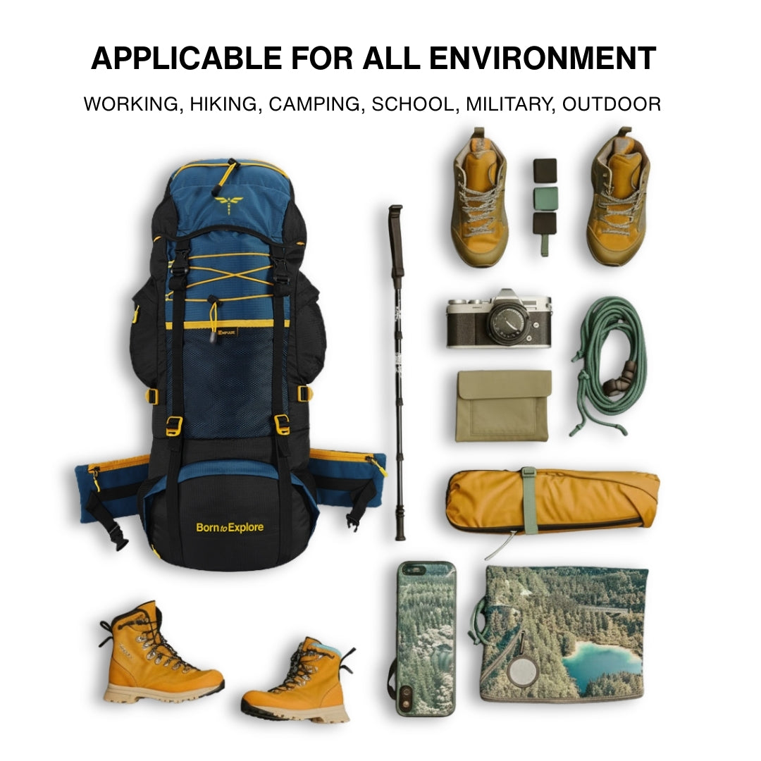 Rucksack trekking bag (Blue)-7