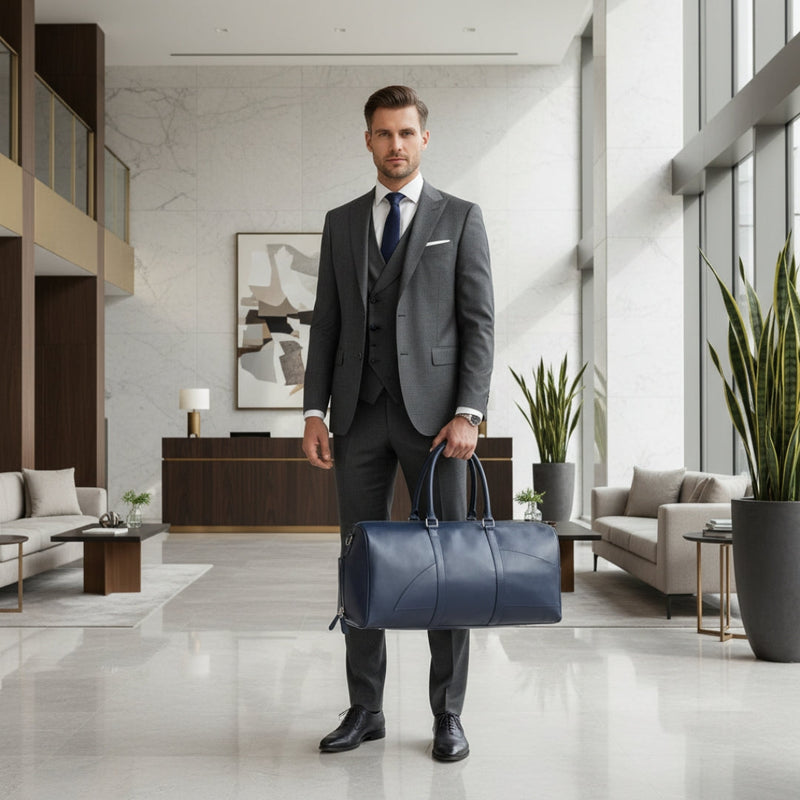 Iconic Blue Duffle Bag-7