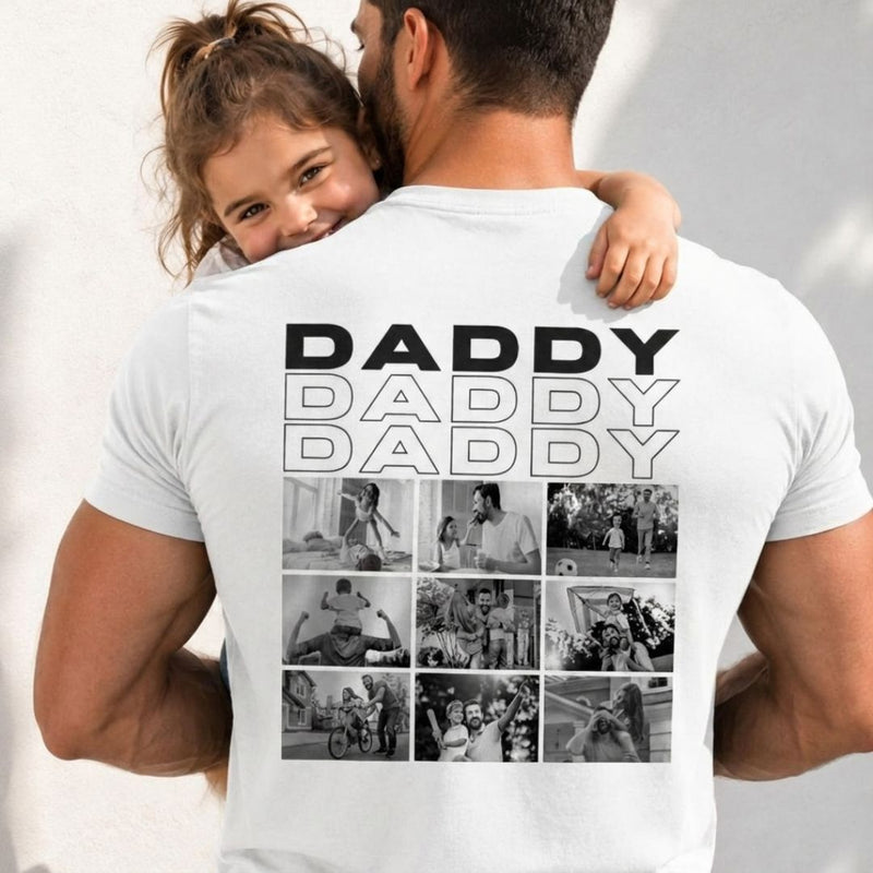 Personalized Photo Collage T-Shirt – Papa, Daddy, Mummy or Any Name-1