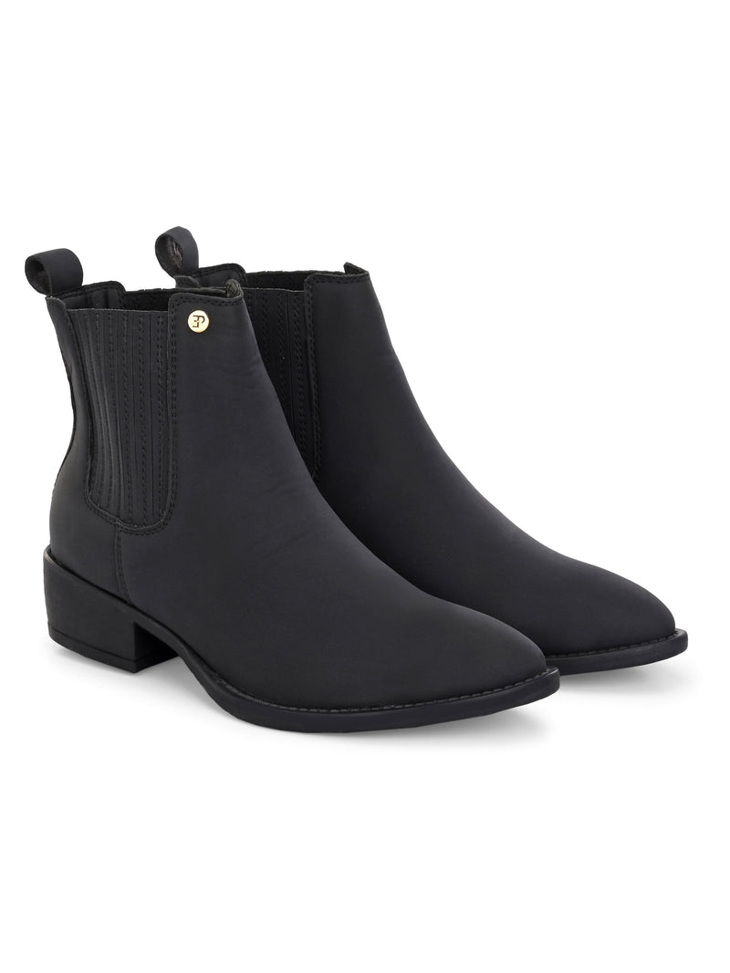 El Paso Women Faux Leather Casual Chelsea Boots-7