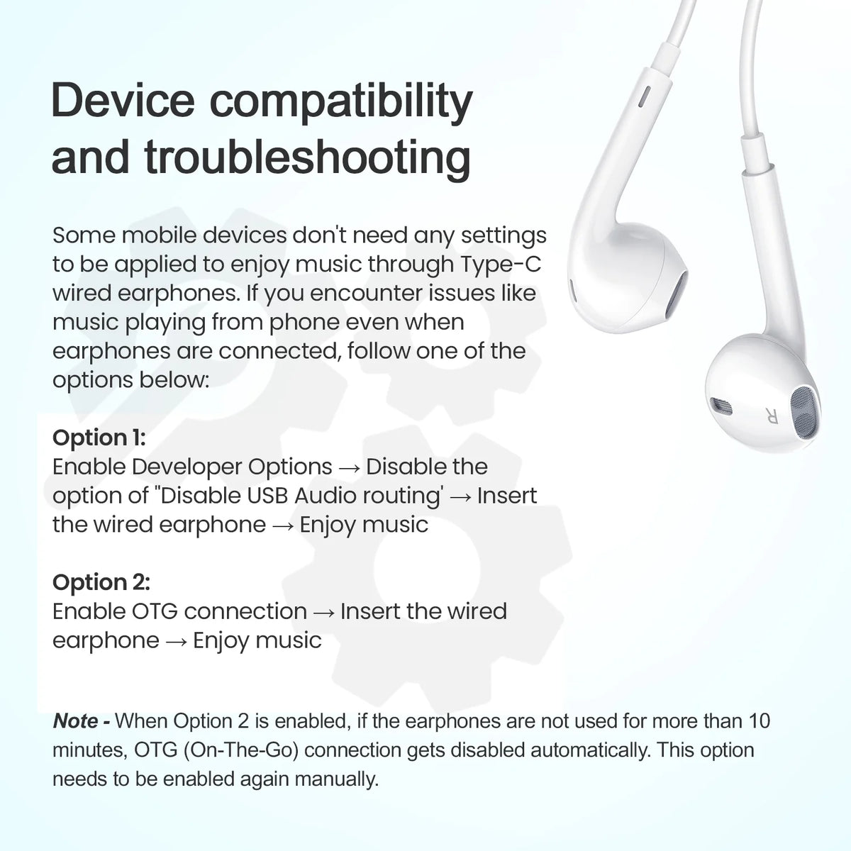 HAMMER Nova 3 Type C Earphones with 13mm Drivers, MFB Control, Ergonomic Half In-Ear Wired Earphones – White-7