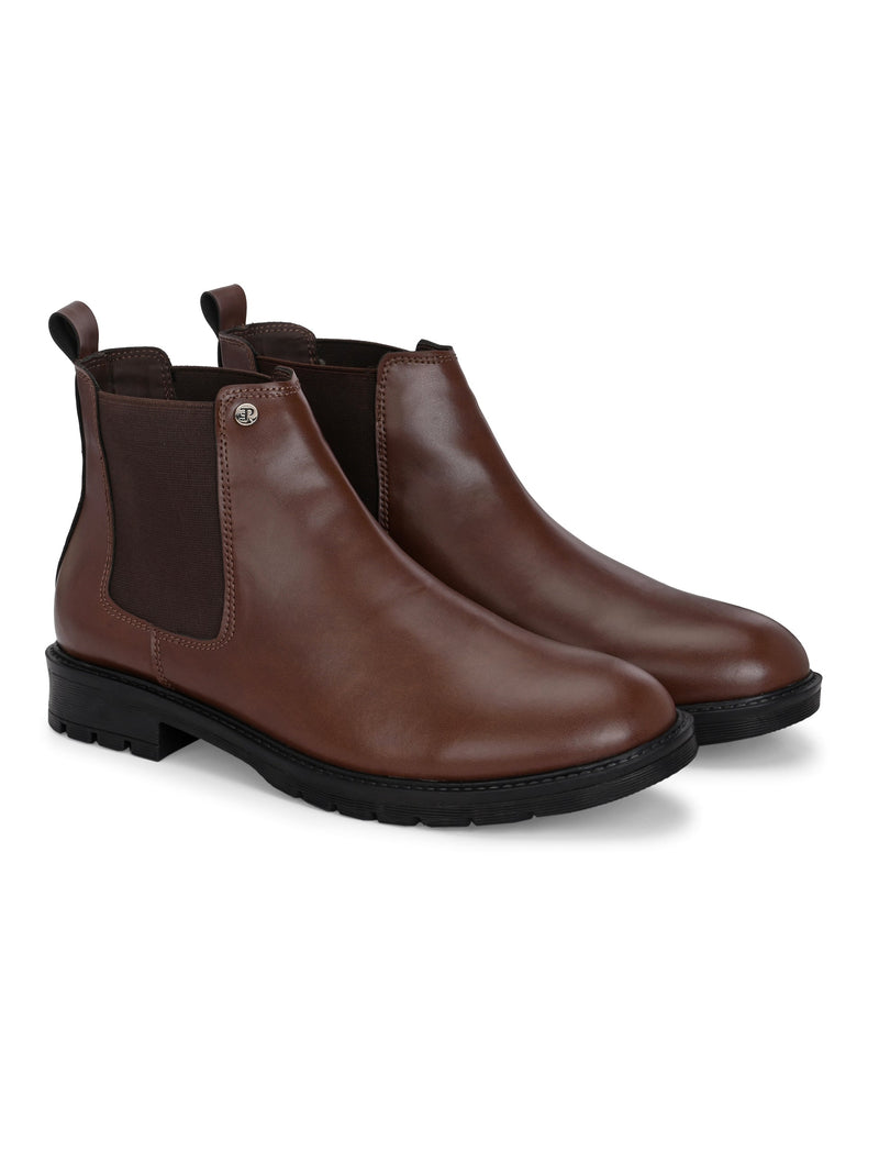 El Paso Men Faux Leather Casual Chelsea Boots-16