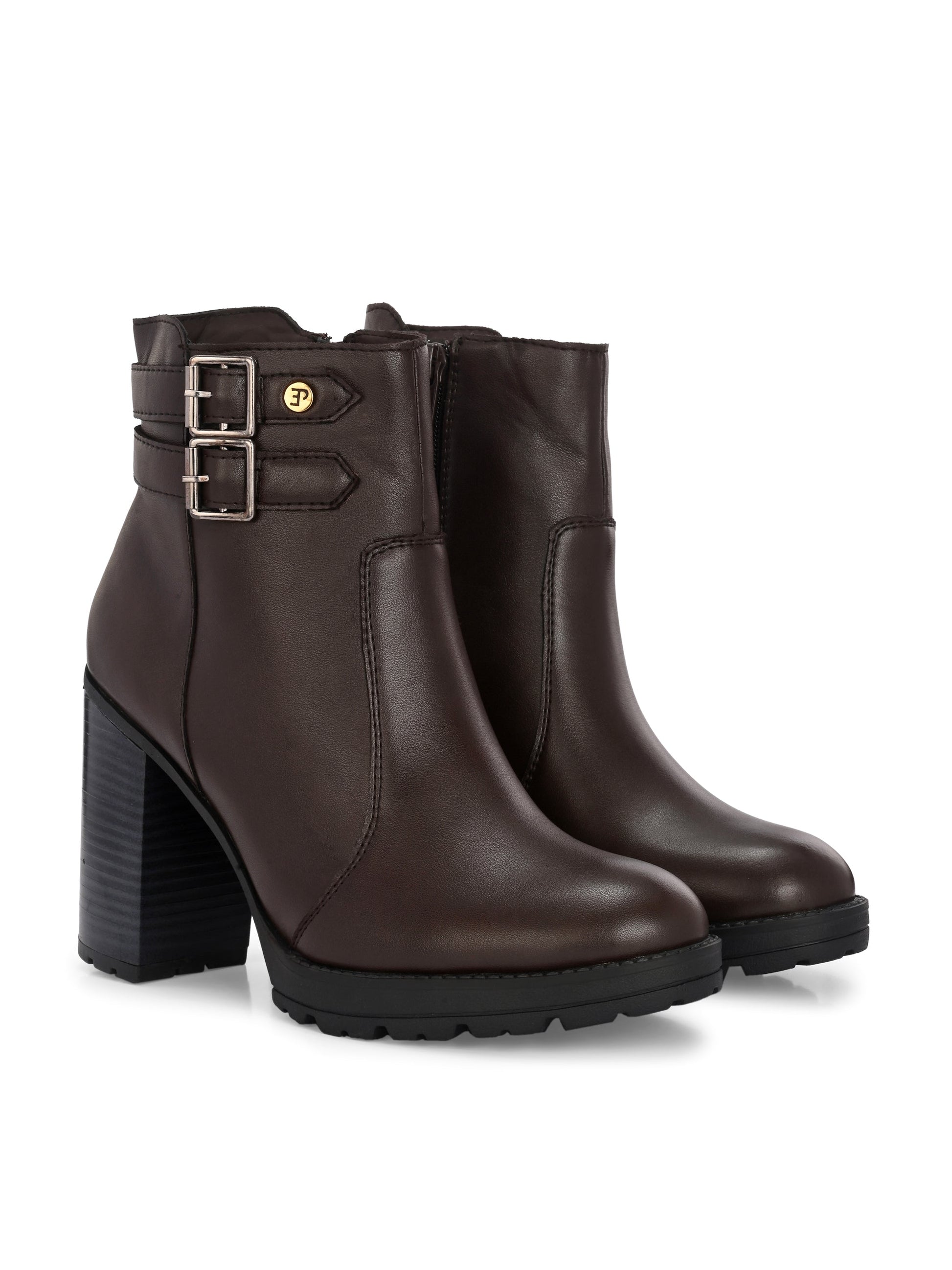 Midnight High-Heeled Ankle Boot For Women-7