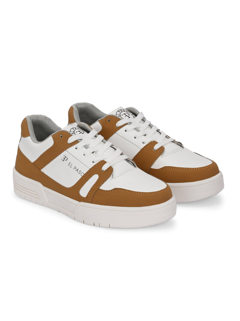 EL PASO Faux Leather Casual Shoes Lace Up Sneakers For Women-51