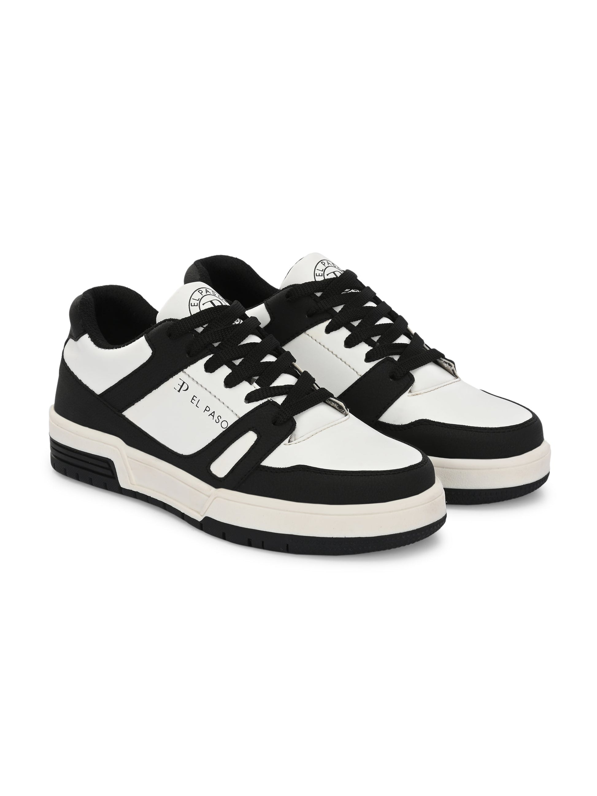 EL PASO Faux Leather Casual Shoes Lace Up Sneakers For Women-42