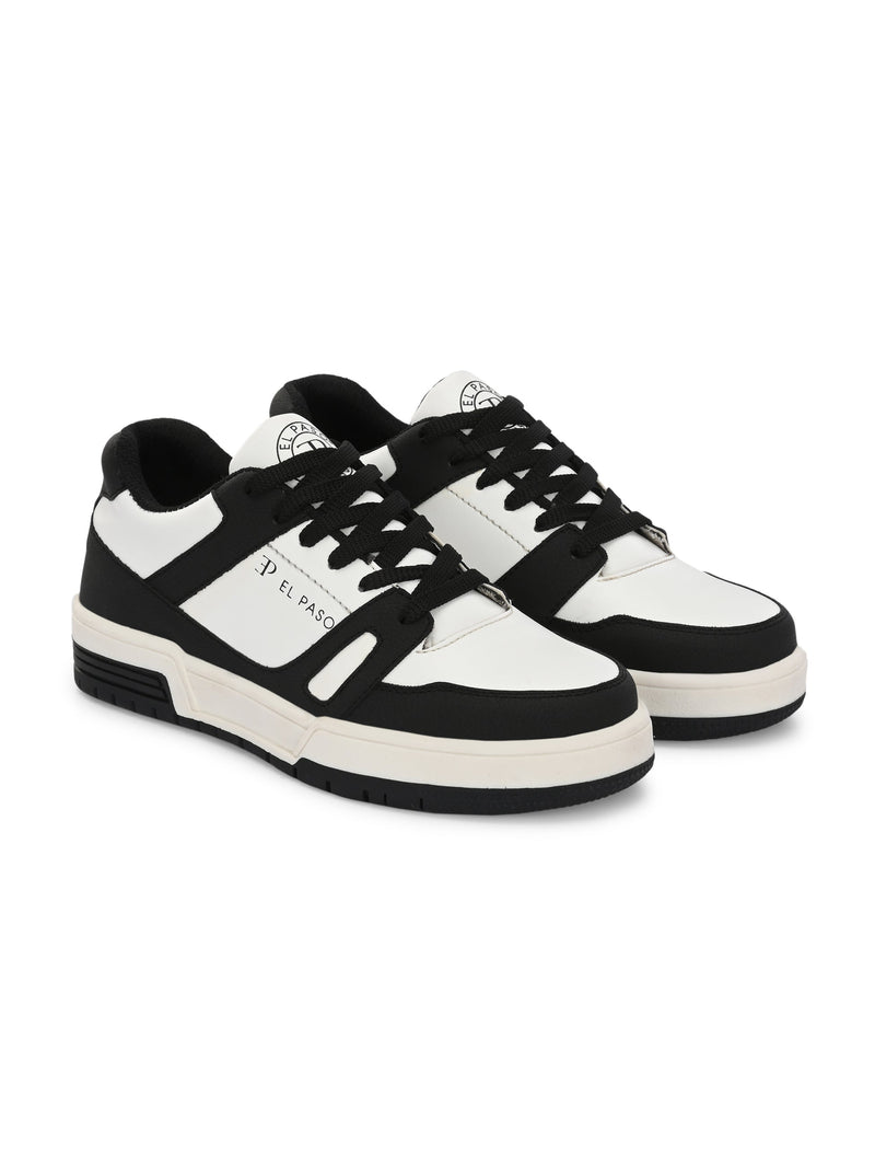EL PASO Faux Leather Casual Shoes Lace Up Sneakers For Women-42