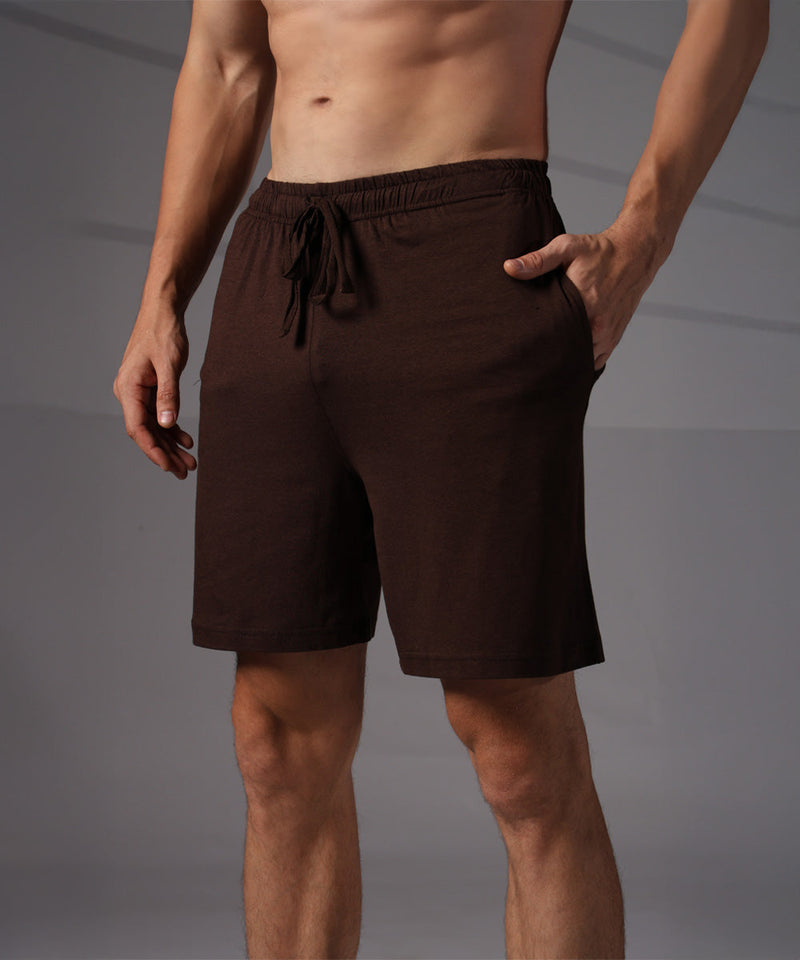 Naturefab Men’s Organic Bamboo Shorts Coffee Bean-1