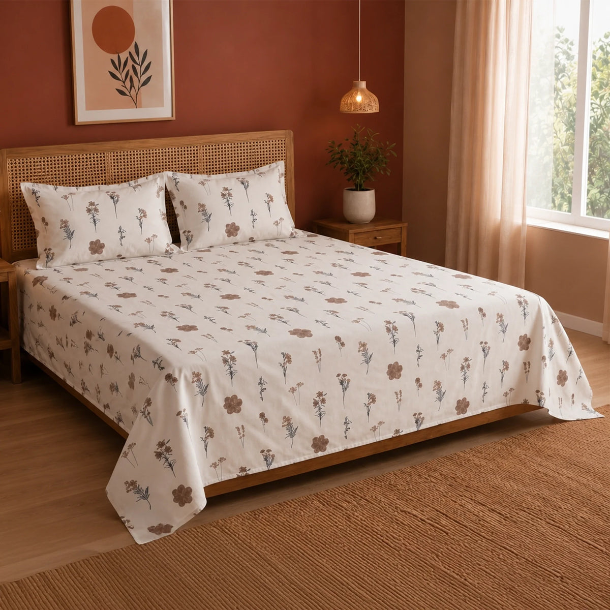 Prairie Charm - Floral Bedsheet-6