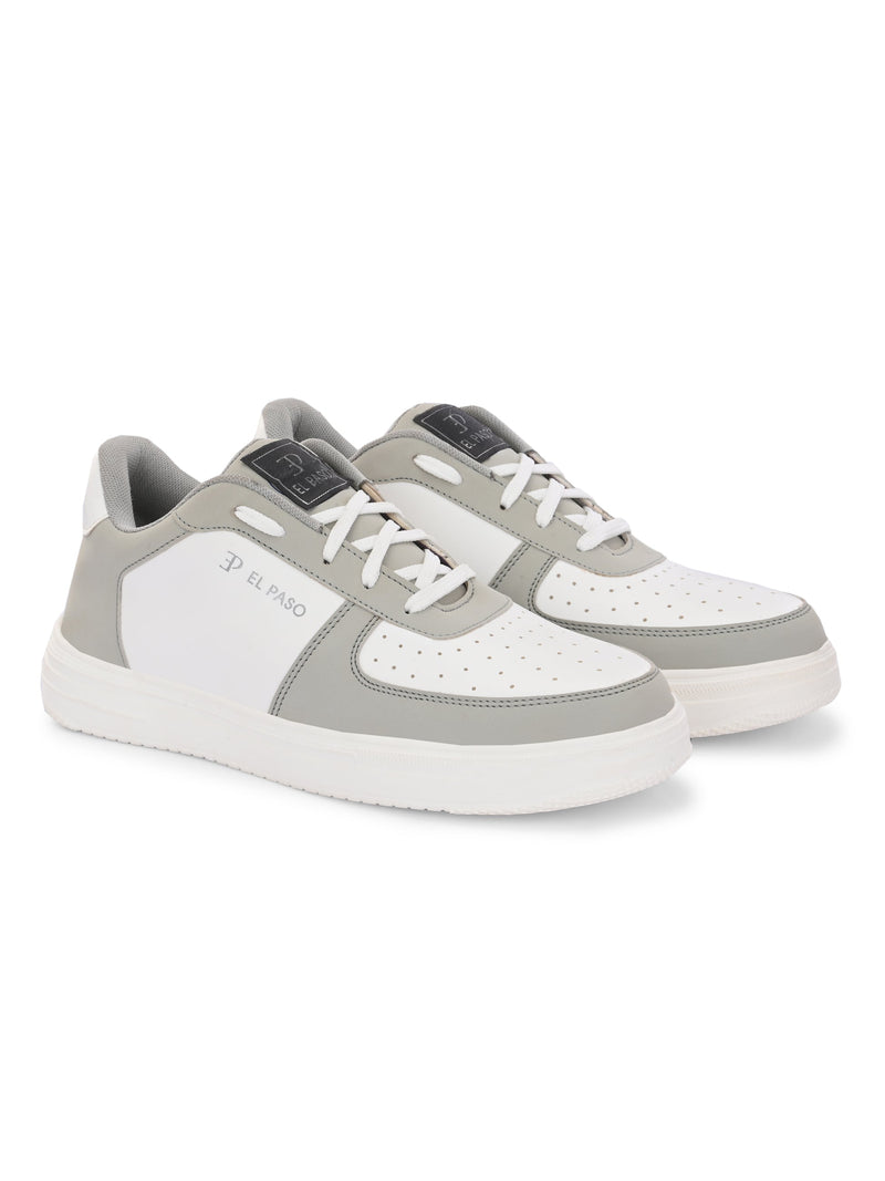 Men Solid Lace Up Sneakers-12