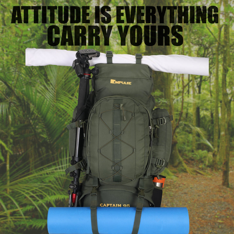 95 Litres Captain Green Trekking bag-7