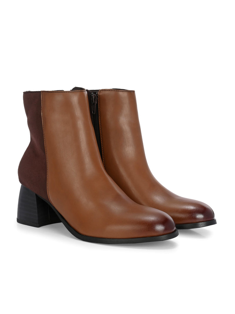 EL PASO Women Black Faux Leather Casual Chelsea Boots-14