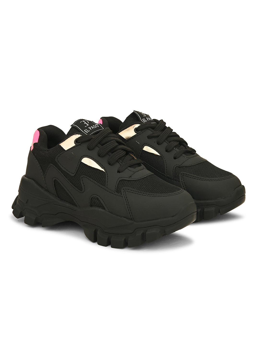 Lace-Ups Round Toe Women Sneakers-5
