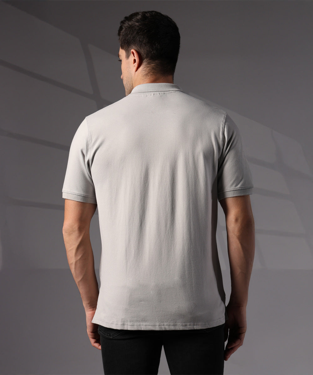 Naturefab Men’s Organic Bamboo Polo Tshirt Grey-6