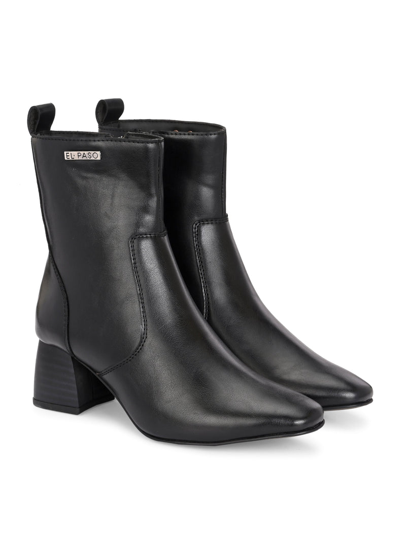 El Paso Women Faux Leather Casual Chelsea Boots-7