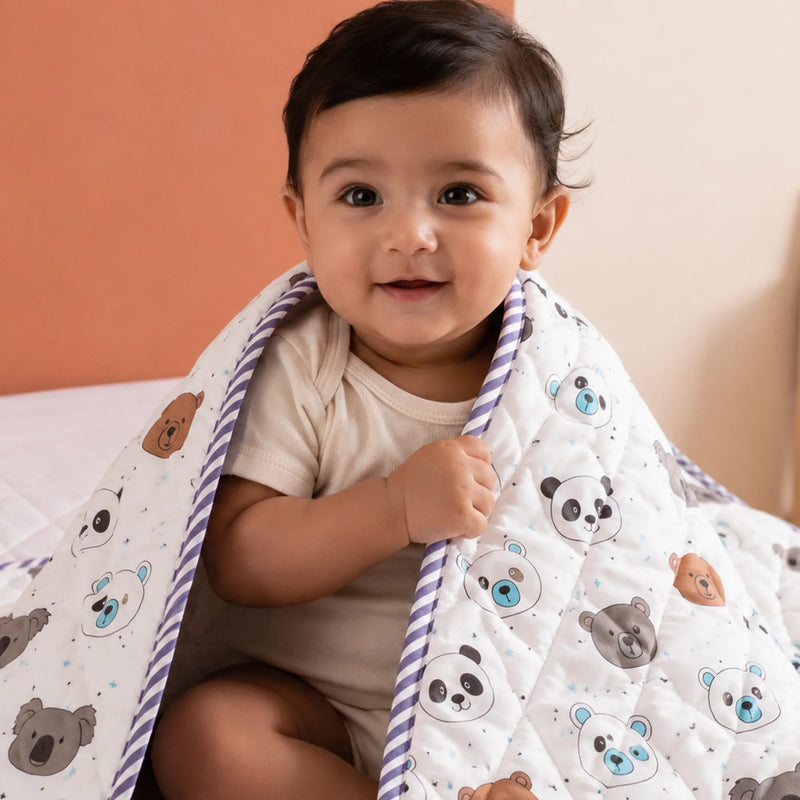 Baby Panda and Friends - Printed Baby Blanket-7