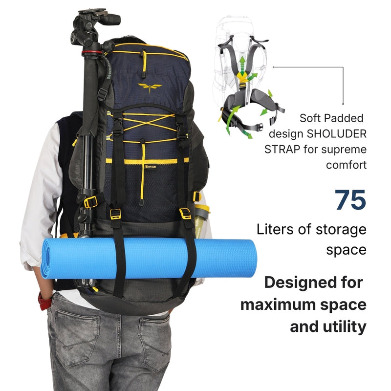 Rucksack trekking bag (Grey)-7