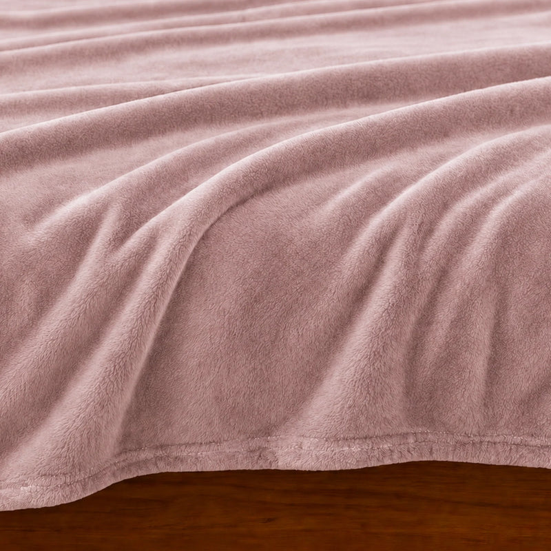 Fort Mellow - Solid Plush Blanket (Pink)-7