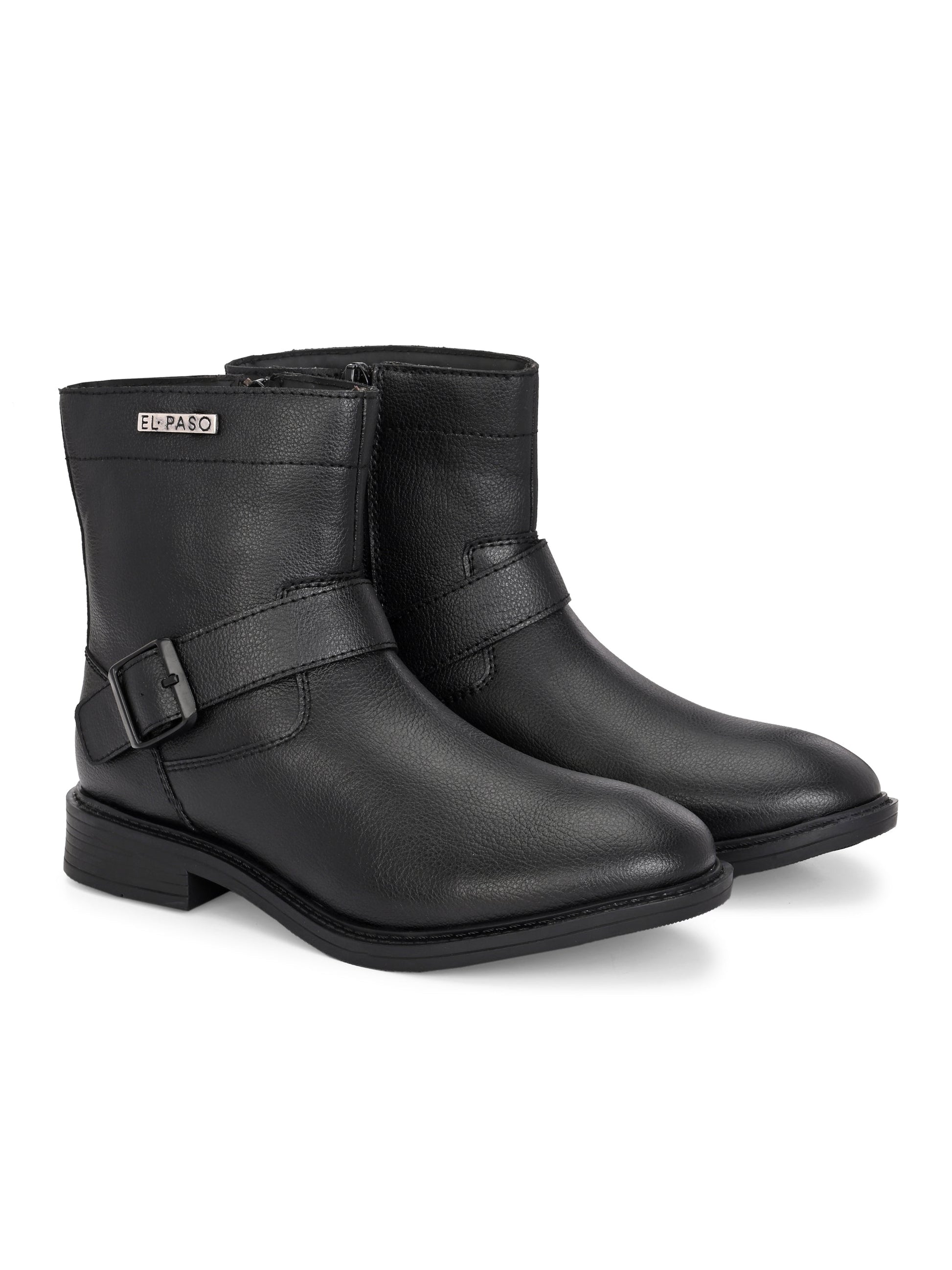 El Paso Women Faux Leather Casual Chelsea Boots-5
