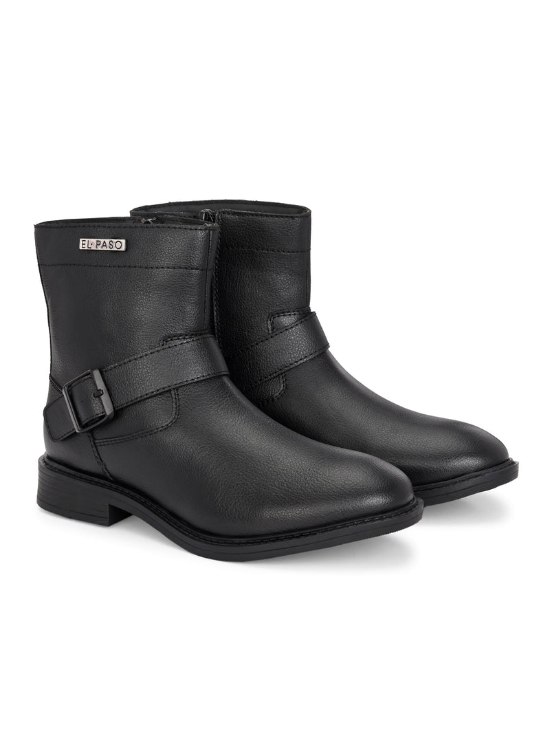 El Paso Women Faux Leather Casual Chelsea Boots-5
