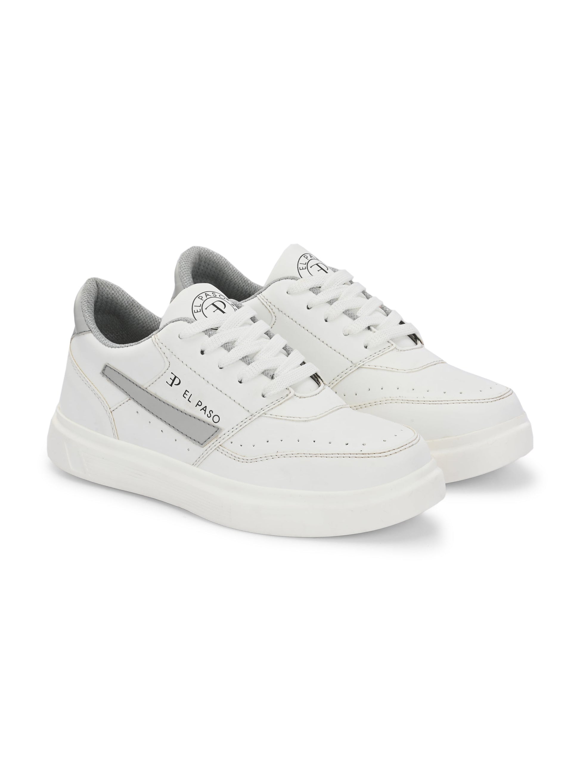 EL PASO Faux Leather Casual Lace Up Sneakers For Women-34