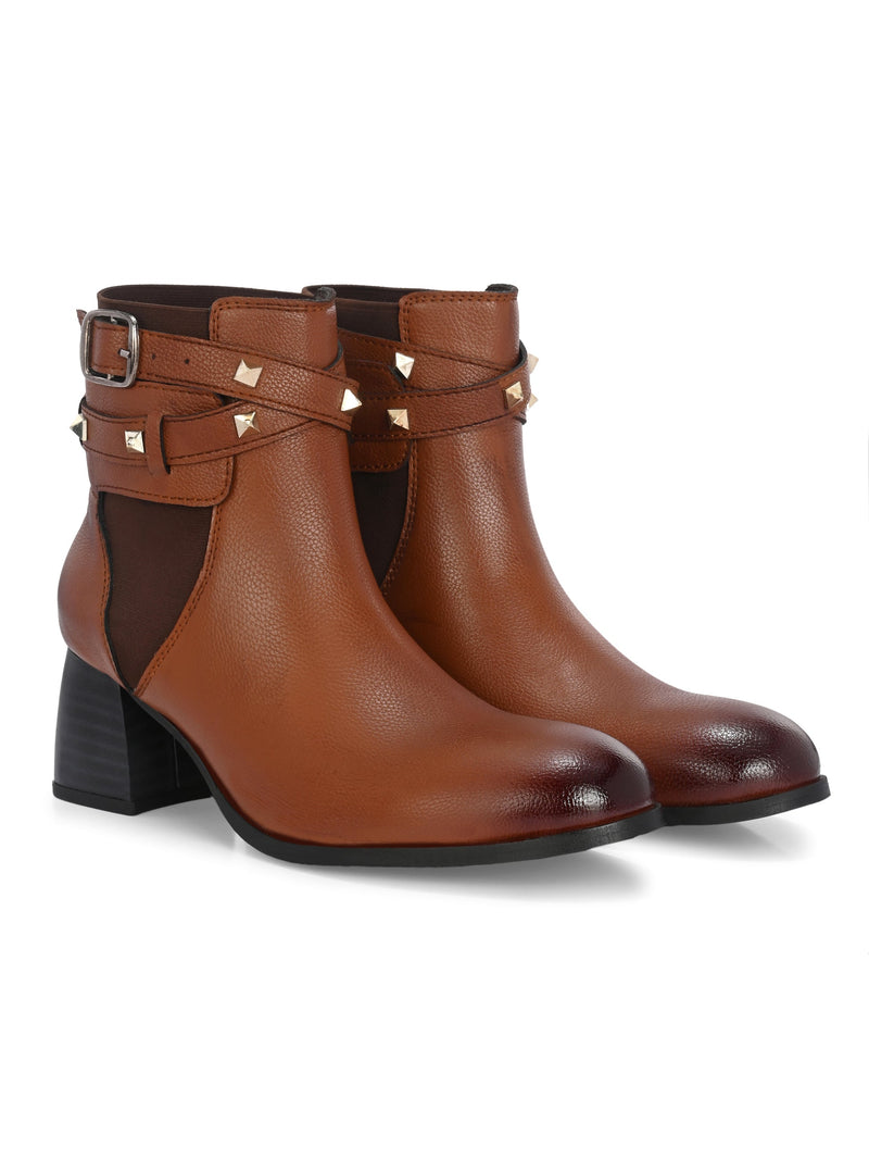 EL PASO Women Faux Leather Casual Slip On Boots-14