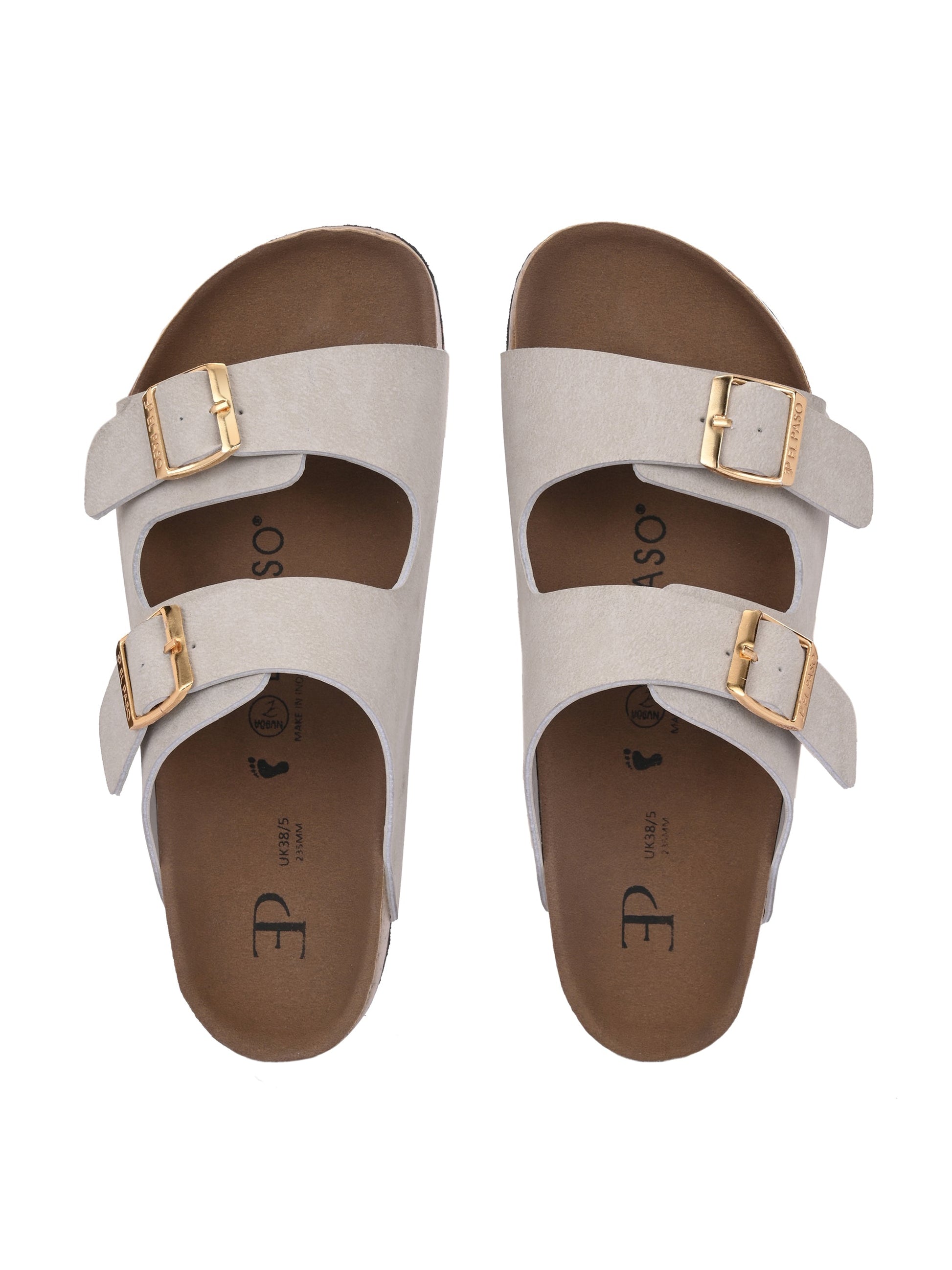 Luxurious Camel Leather Double-Strap Sandal For Women-22