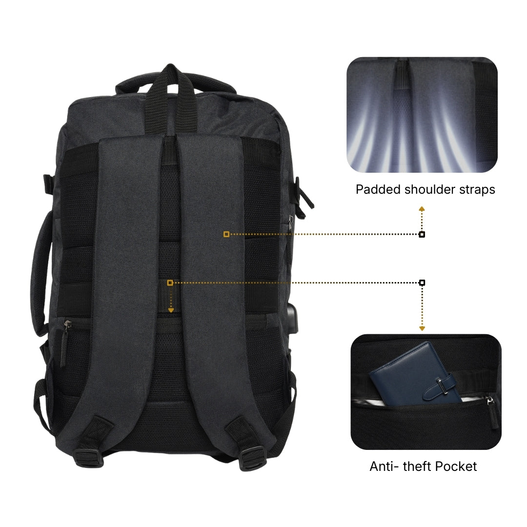 Commuter Black backpack-7