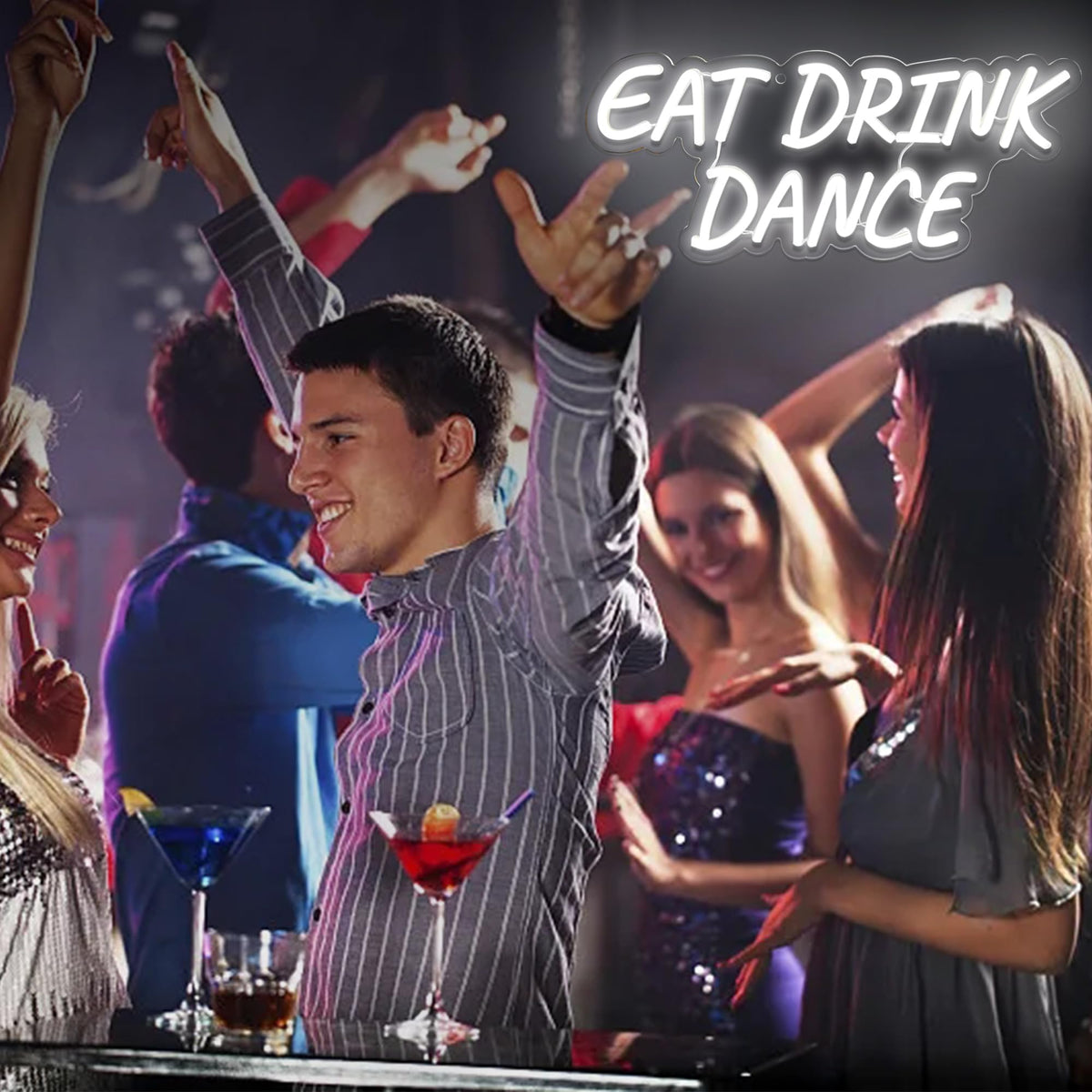 Eat Drink Dance Neon Sign (17x12Inch) | Neon Signs India — Image 3