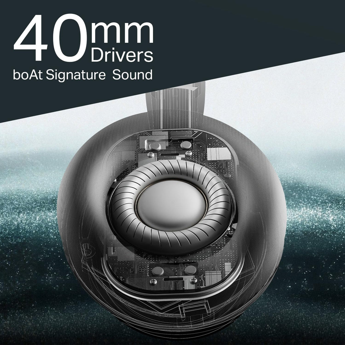 boAt Rockerz Trendz, 40mm Drivers, 50hrs Battery, 60ms Low Latency, ENx Tech, BT v5.4, Foldable Cups, Voice Assistant, Bluetooth Headphones, Wireless Headphone with Mic (Bold Blue)