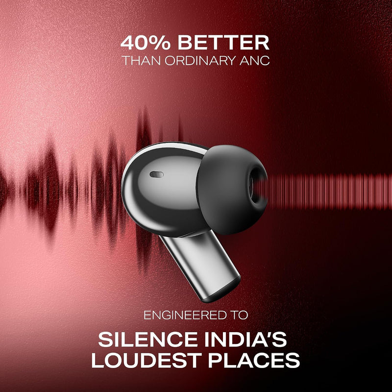 boAt boAt Airdopes Prime 701 ANC, 46dB Hybrid ANC, 50Hr Battery, Real Spatial Audio,Multidevice Connect,App Support, Bluetooth Earbuds, TWS Ear Buds Wireless Earphones with mic (Obsidian Black) Obsidian Grey - image 7