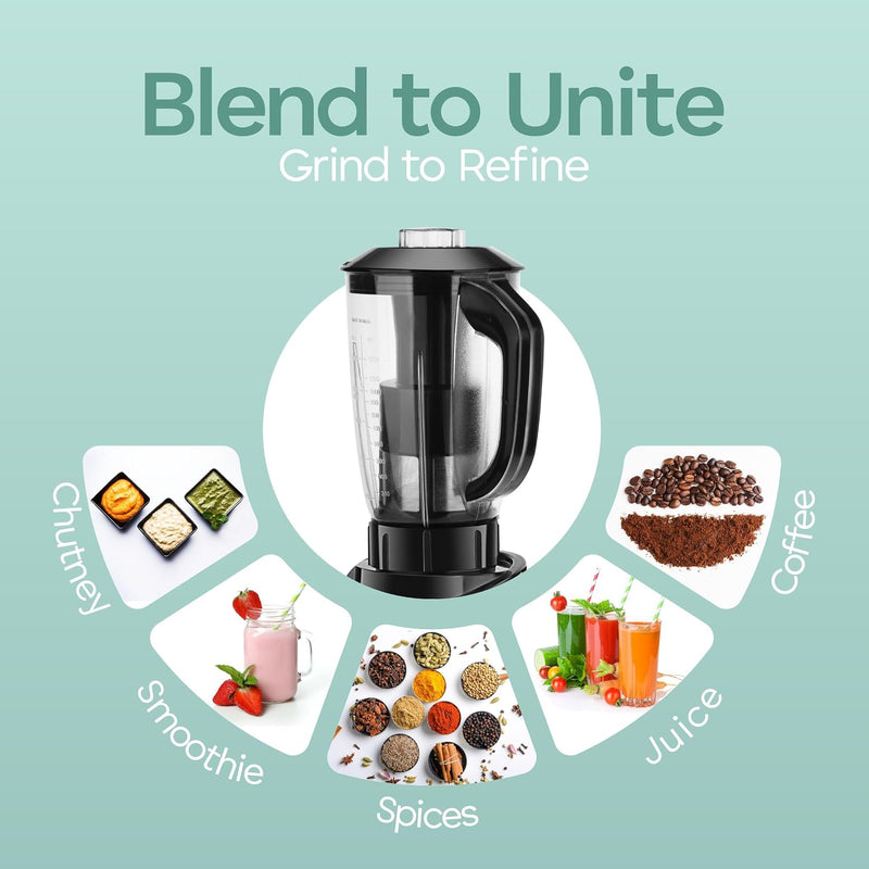 LONGWAY Longway Orion 900 Watt Juicer Mixer Grinder with 4 Jars for Grinding, Mixing, Juicing with Powerful Motor | 2 Years Warranty (Black) - image 6
