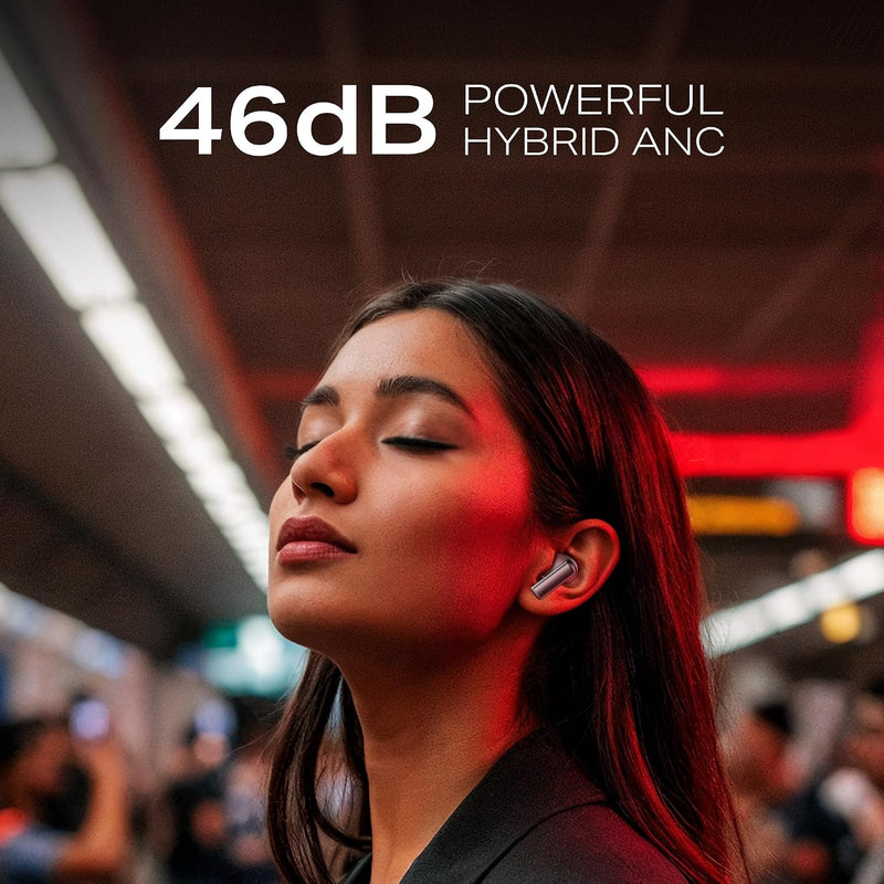 boAt boAt Airdopes Prime 701 ANC, 46dB Hybrid ANC, 50Hr Battery, Real Spatial Audio,Multidevice Connect,App Support, Bluetooth Earbuds, TWS Ear Buds Wireless Earphones with mic (Obsidian Black) Obsidian Grey - image 8