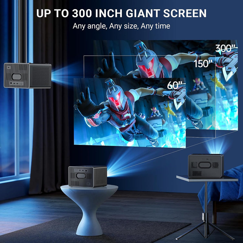XElectron iProjector 3 Plus | Official Google TV | Dust Proof, Brightest 2500 ANSI, Native 1080p Smart Projector 4k Ultra HD for Home | Auto Focus & 4D Keystone, HDMI ARC, WiFi & BT, Screen Mirroring