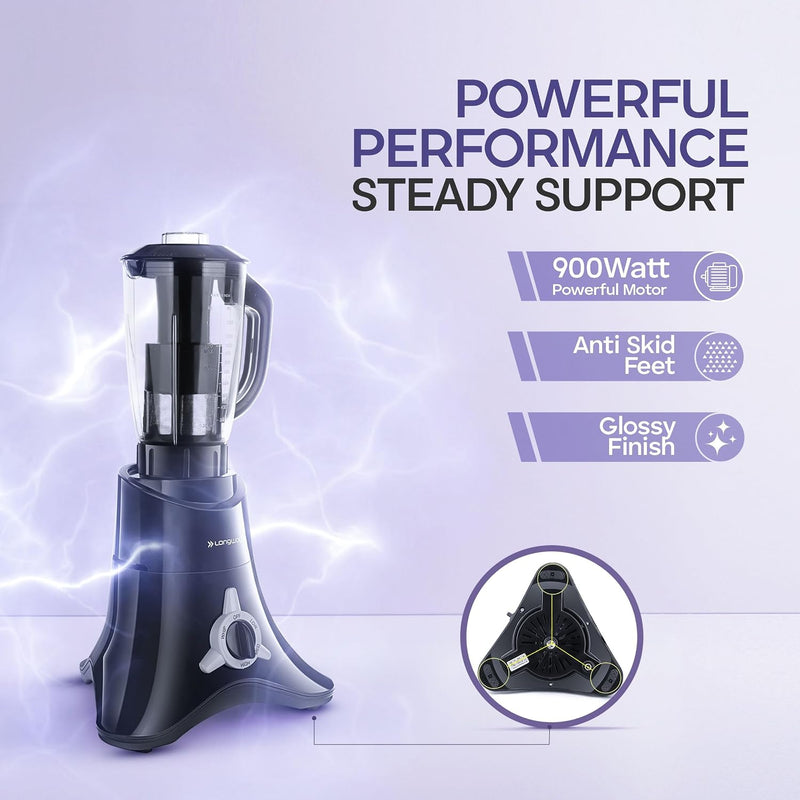 LONGWAY Longway Orion 900 Watt Juicer Mixer Grinder with 4 Jars for Grinding, Mixing, Juicing with Powerful Motor | 2 Years Warranty (Black) - image 4