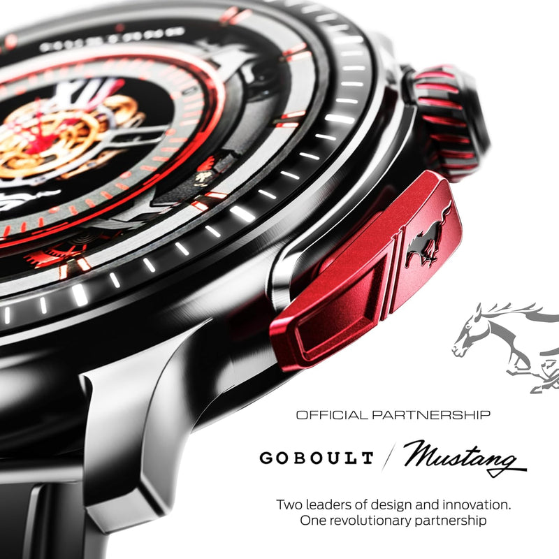 GOBOULT GOBOULT Mustang Racer Smart Watch 1.43'' AMOLED Display, Rotating Bezel, BT Calling, 150+Watchfaces, 500 Nits Brightness, AI Voice Assistant, SpO2 Monitoring, 120+ Sports Mode (Black Blaze) - image 2