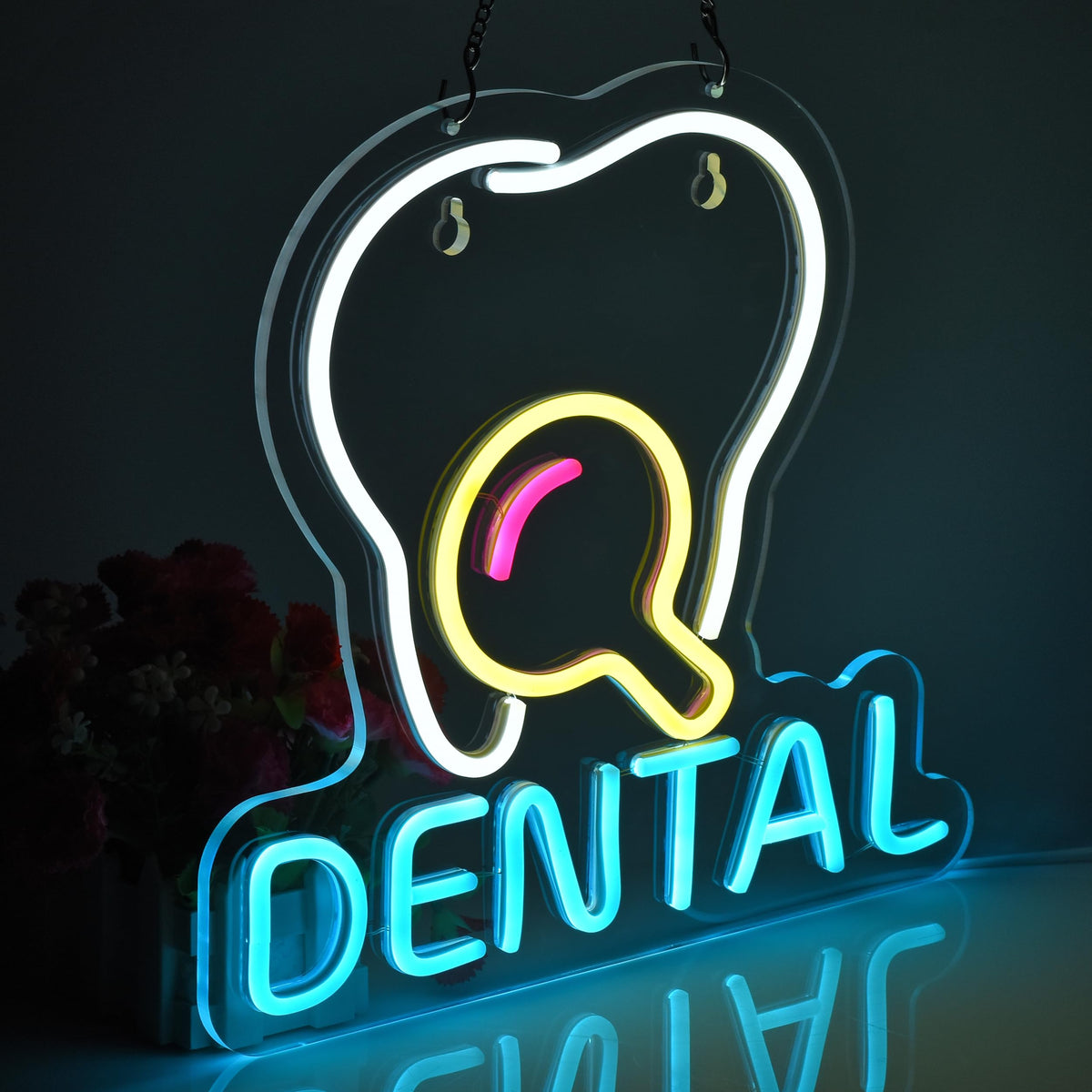 Dental Neon Sign Tooth 13" x 12.6" | Neon Signs India — Image 2