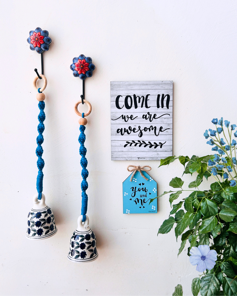 Easy Decor Bell Combos | Quotes with macrame ceramic bells