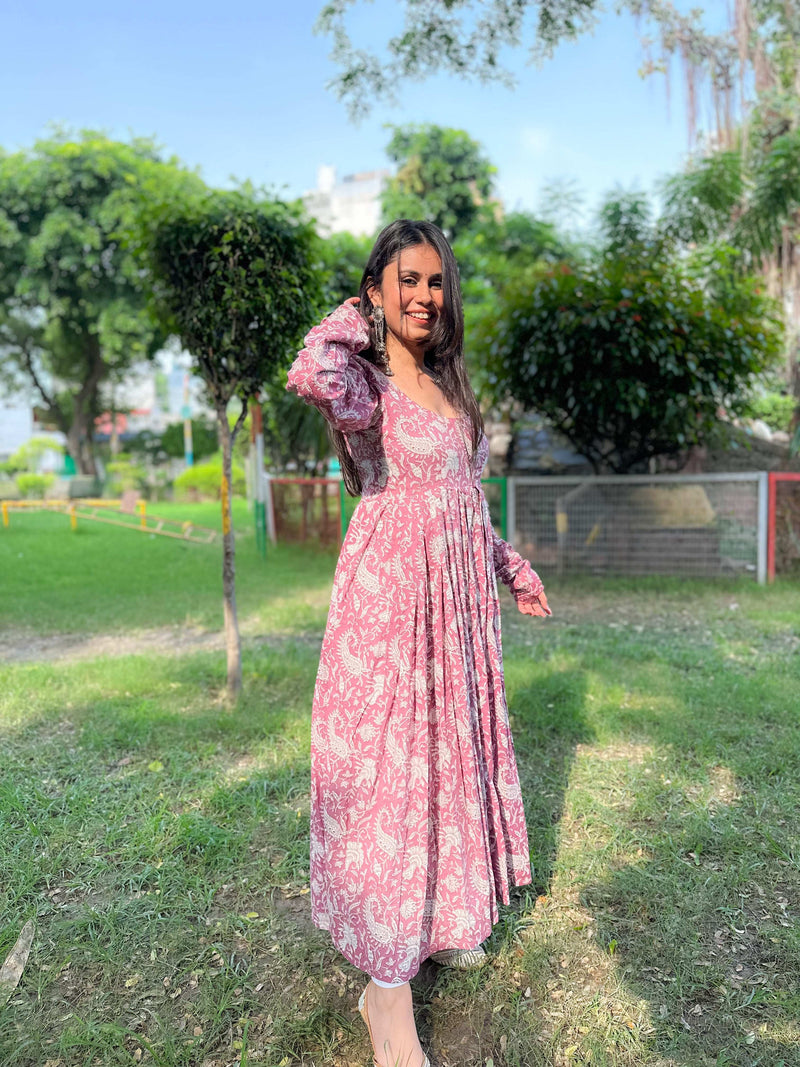 Pink Paisley Kameez