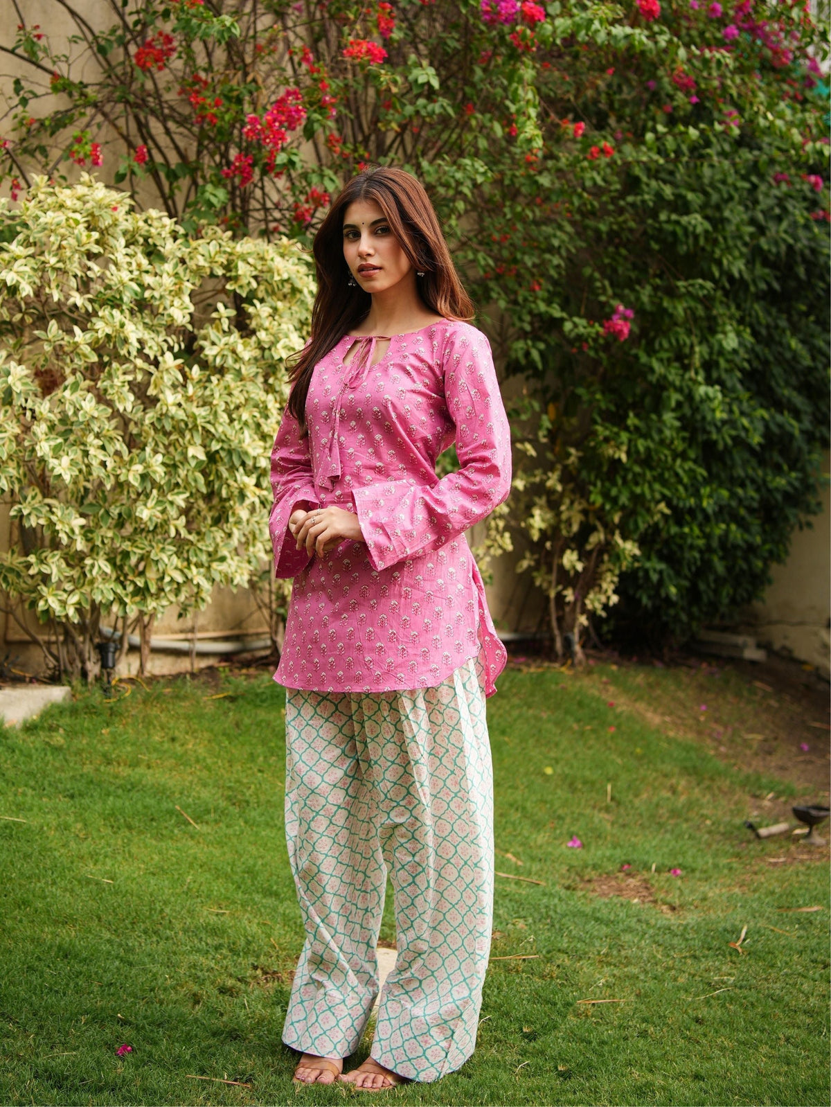 Haseena Farshi Two Piece Cotton Set for Women