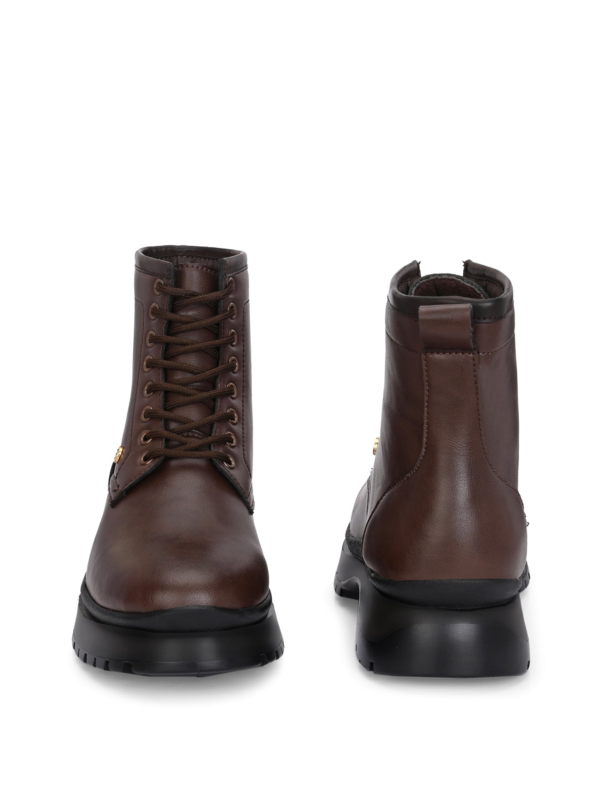 EL PASO Men Faux Leather Casual Lace Up Boots-14