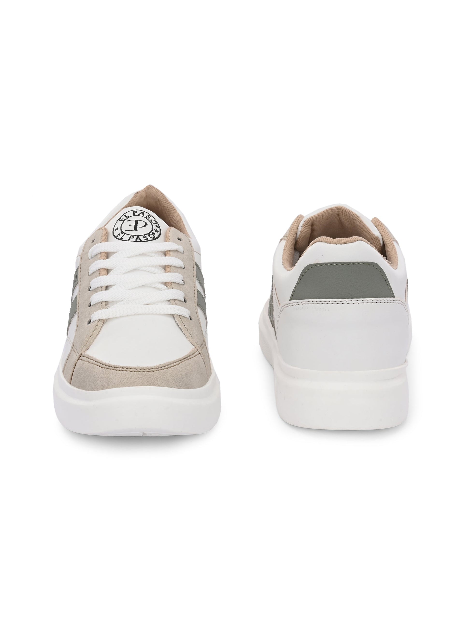 EL PASO Faux Leather Casual Lace Up Sneakers For Women-8