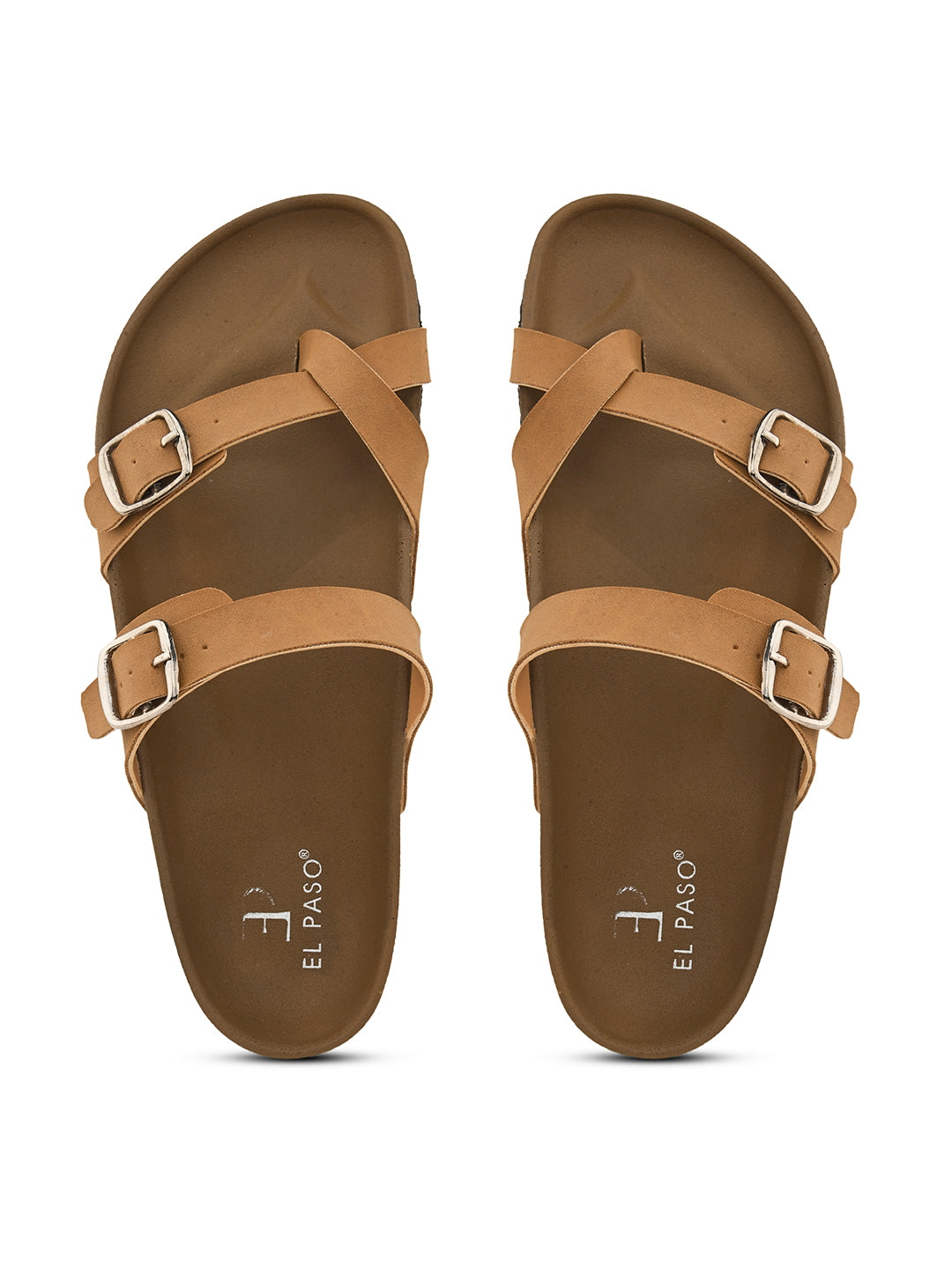 Women One Toe Flats with Buckles-5